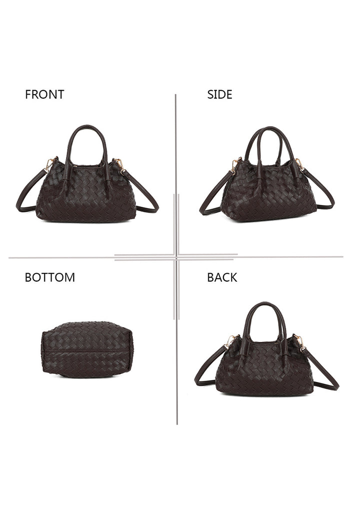 "Woven" bag brown