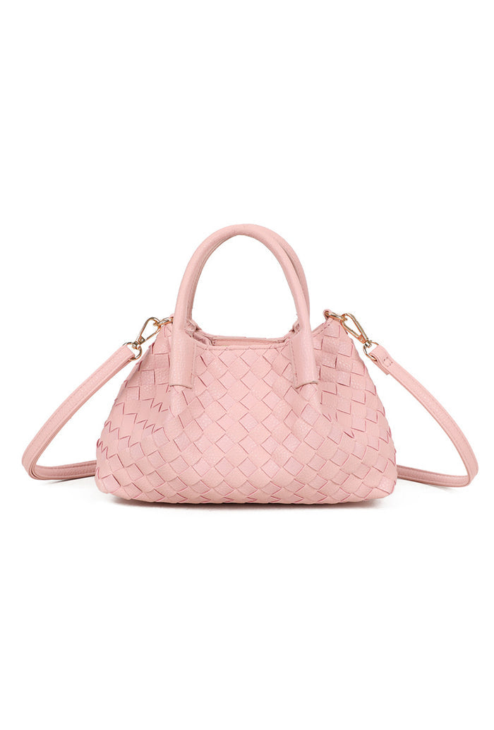 "Woven" bag pink