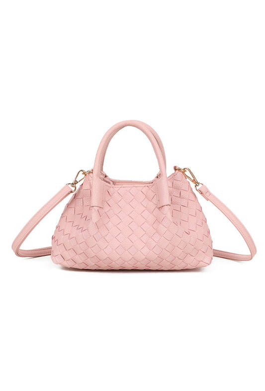 "Woven" bag pink