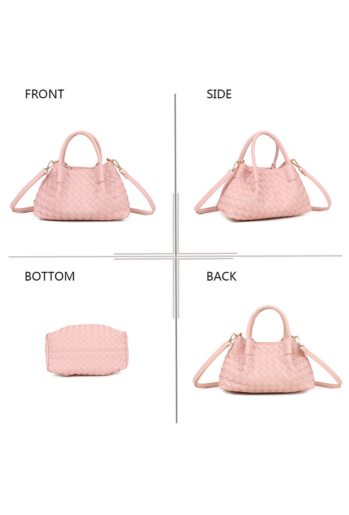 "Woven" bag pink