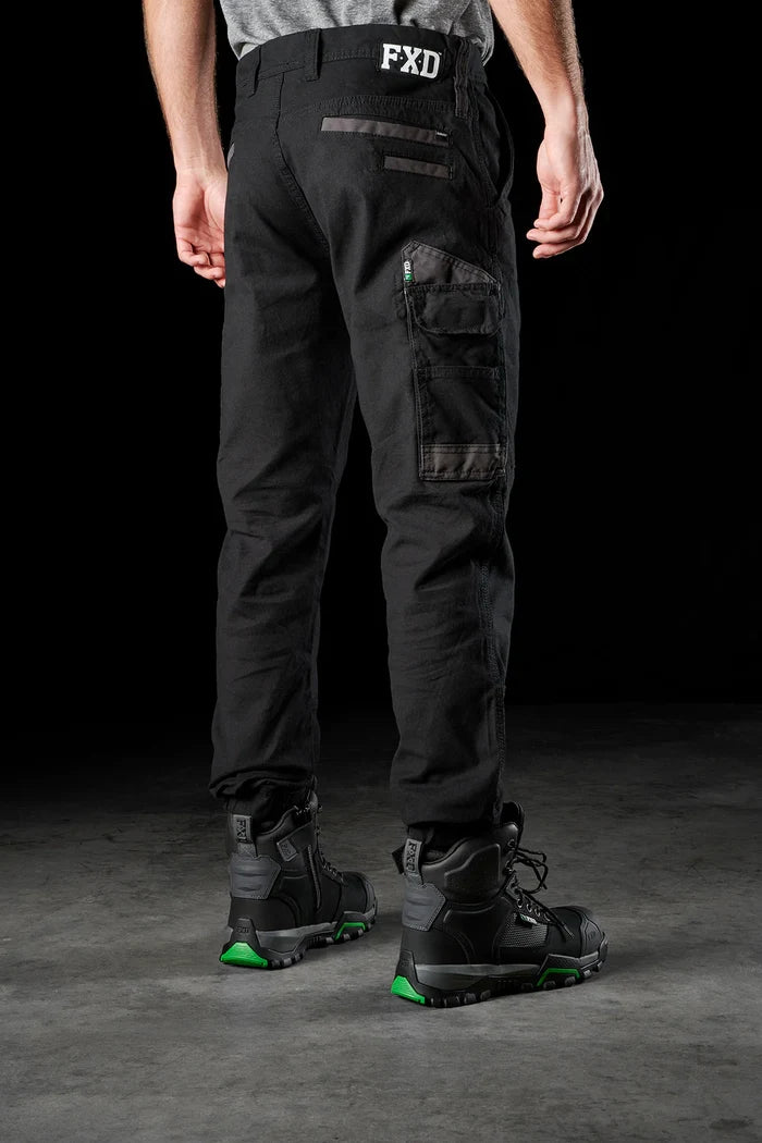 FXD WP-4 cuffed work pant in black, second alternate view