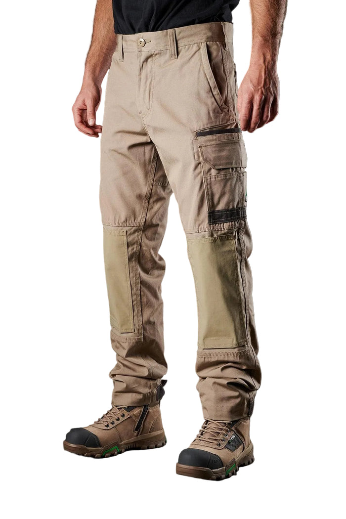 FXD WP1 original cargo work pant in khaki with reinforced knee panels