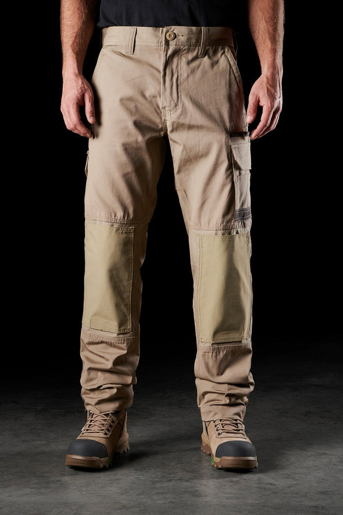 FXD WP1 khaki cargo work pant, alternate view of the cargo pockets