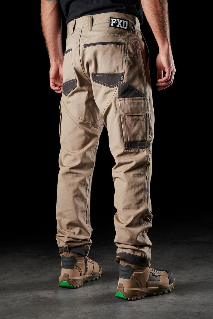 FXD WP1 work pant in khaki, additional view of the knee pad pockets