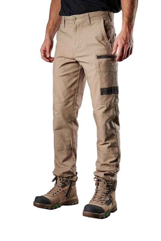 FXD WP3 stretch work cargo pant in khaki with knee pad pockets