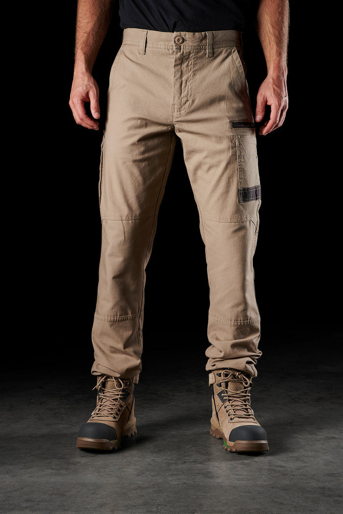 FXD WP3 khaki cargo work pant, alternate view of the cargo pockets