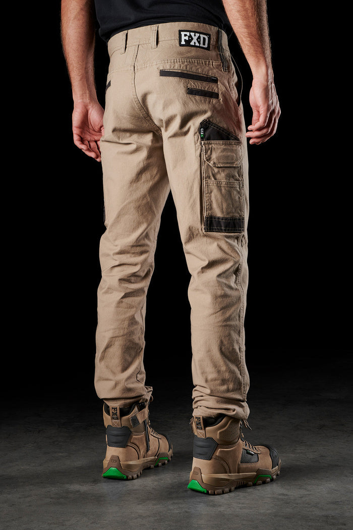 FXD WP3 work pant in khaki, additional view of the knee pad pockets