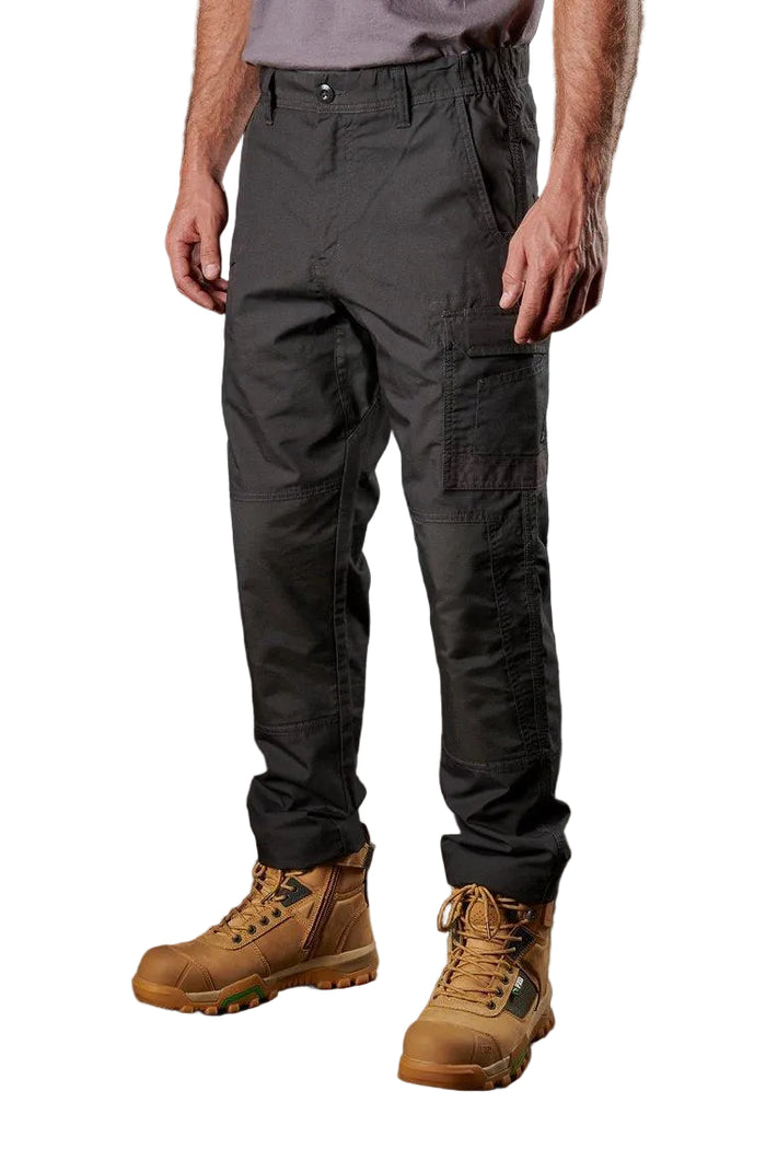 FXD WP5 slim fit stretch cargo work pant in graphite grey