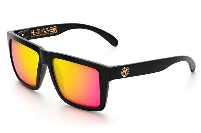 Heat Wave Visual XL Vise Z87 safety sunglasses with black frame and tropic lens