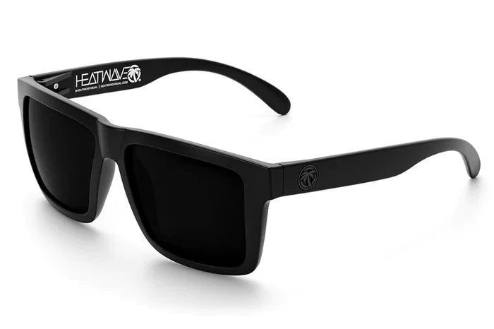 Heat Wave Visual XL Vise Z87 safety sunglasses with black frame and ultra black lens