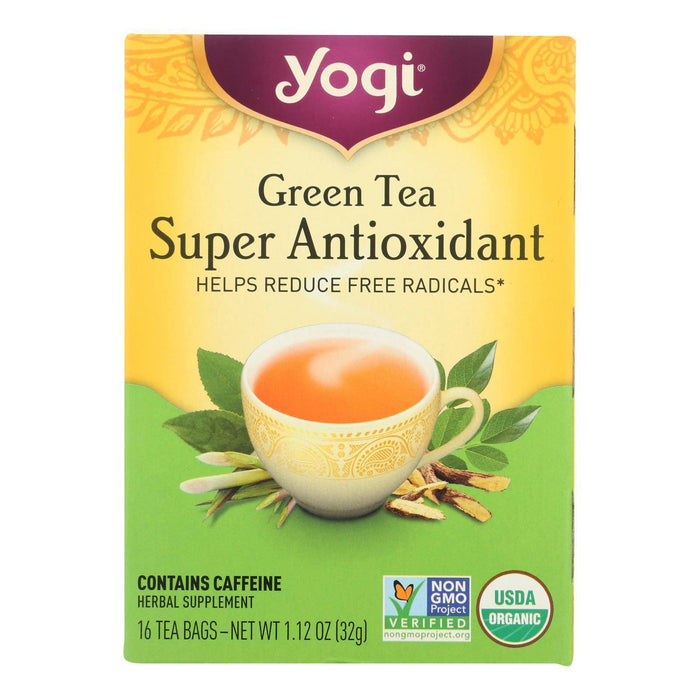 Yogi Super Antioxidant Green Tea – 16 Bags, Case of 6