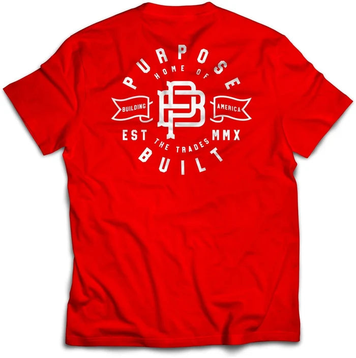 Purpose-Built youth Anthem tee in red
