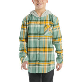 Carhartt youth boys patina hooded flannel shirt, additional product image