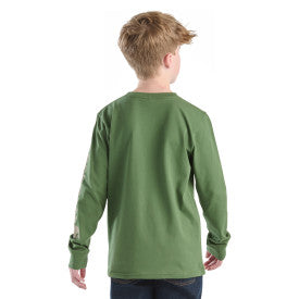 Carhartt youth boys pocket tee in bronze green, alternate product view