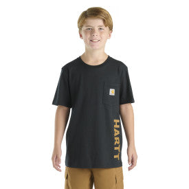 Carhartt youth boys tee in caviar black, additional product image