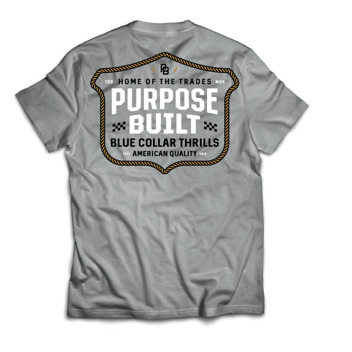 Purpose-Built youth For the Thrills graphic tee in grey frost