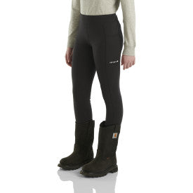 Carhartt youth girls fitted utility legging in caviar black