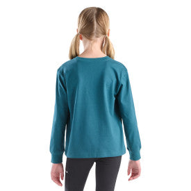 Carhartt youth girls core logo tee in atlantic deep, alternate product view