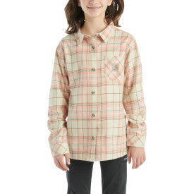 Carhartt youth girls malt flannel shirt, additional product image