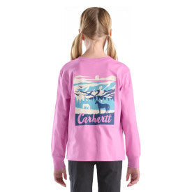 Carhartt youth girls mountains graphic tee, additional product image
