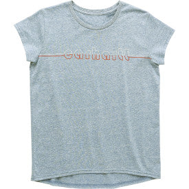 Carhartt youth girls short sleeve logo t-shirt in deep lagoon snow heather