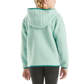 Carhartt youth fleece quarter-snap sweatshirt in pastel turquoise, further product image