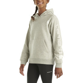 Carhartt youth graphic sweatshirt in grey heather, additional product image