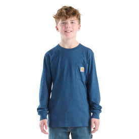 Carhartt youth graphic tee in dark denim, alternate product view