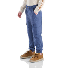Carhartt youth loose fit Rugged Flex cargo jogger in dark denim
