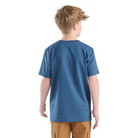 Carhartt youth pocket tee in dark denim, additional product image
