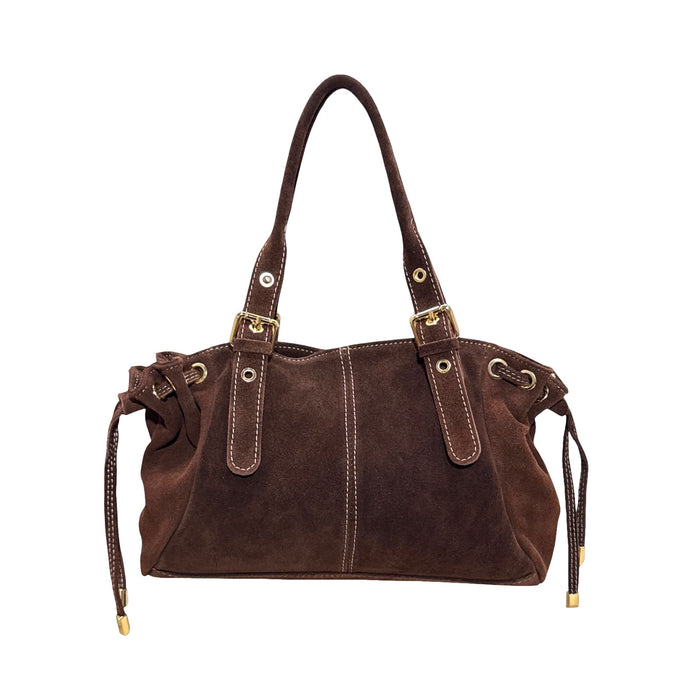 "Ziggy" bag brown real leather
