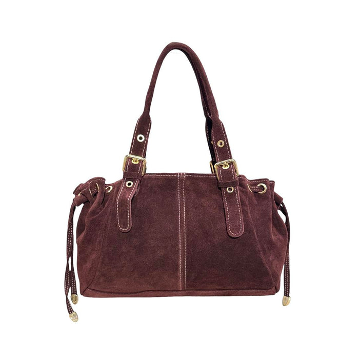 "Ziggy" bag burgundy real leather
